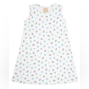 The Beaufort Bonnet Company Floral Dress - Cream with Blue and Red